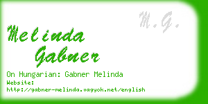 melinda gabner business card